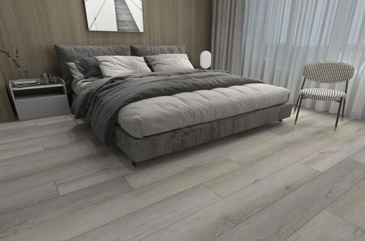 Compass Greige 7-1/16" x 48" Vinyl Plank Flooring (ODY92 - Cascade)