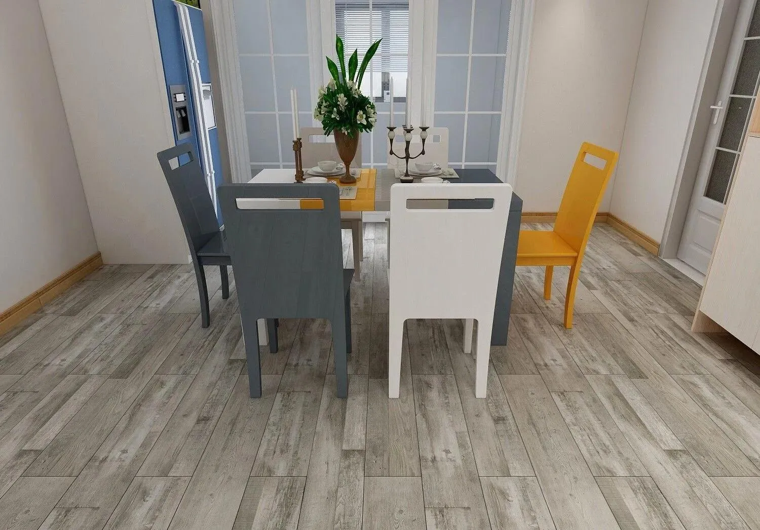 Galaxy Grey 7-1/16" x 48" Vinyl Plank Flooring (ODY85N - Cascade)