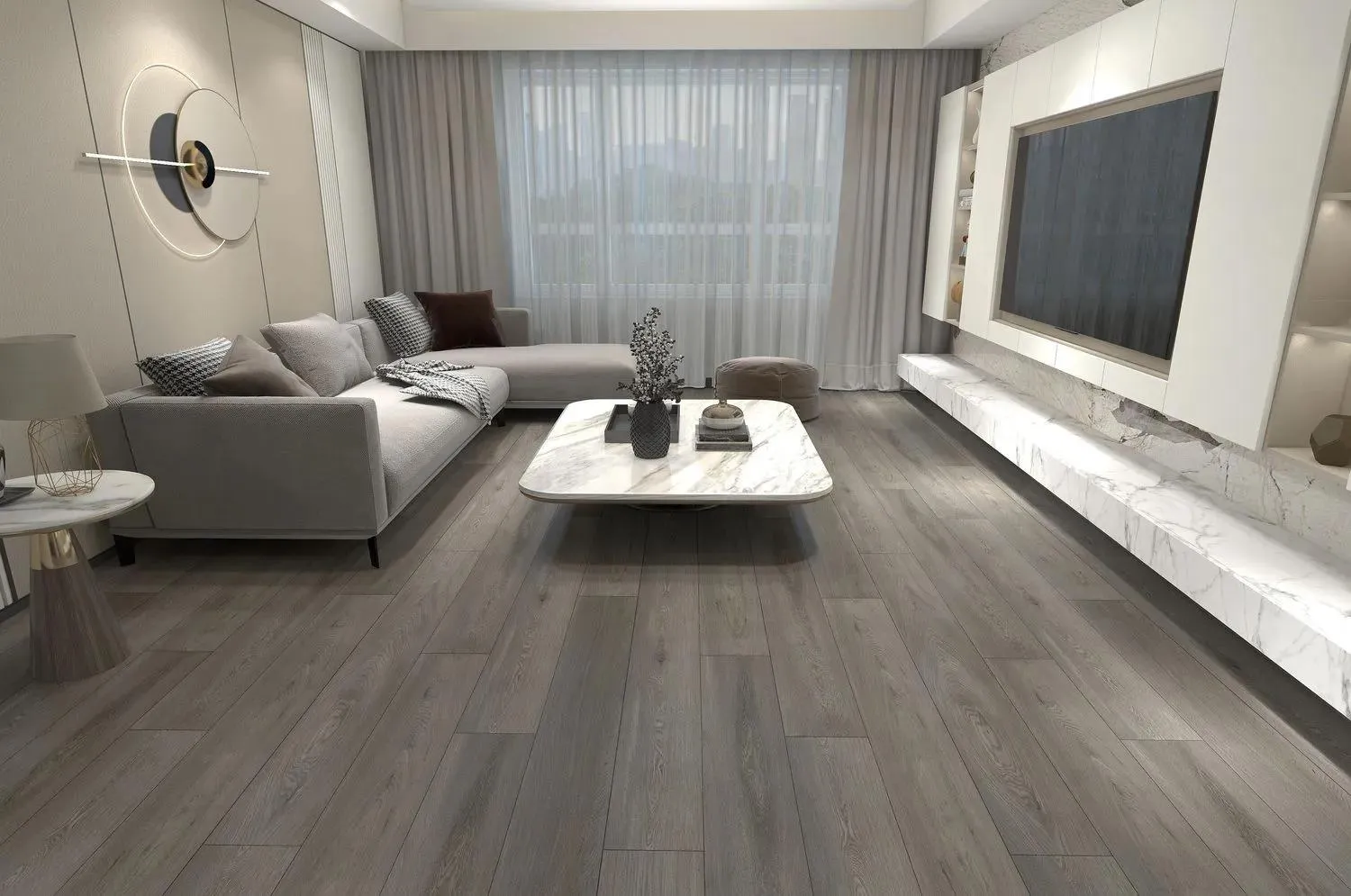 Volcanic Grey 7-1/16" x 48" Vinyl Plank Flooring (ODY90 - Cascade)
