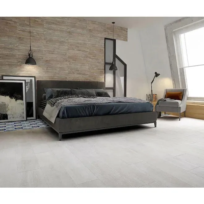 Secco Ceramin Vanity White 8" x 50-3/4" Vinyl Plank Flooring (56533 - Mono Serra)