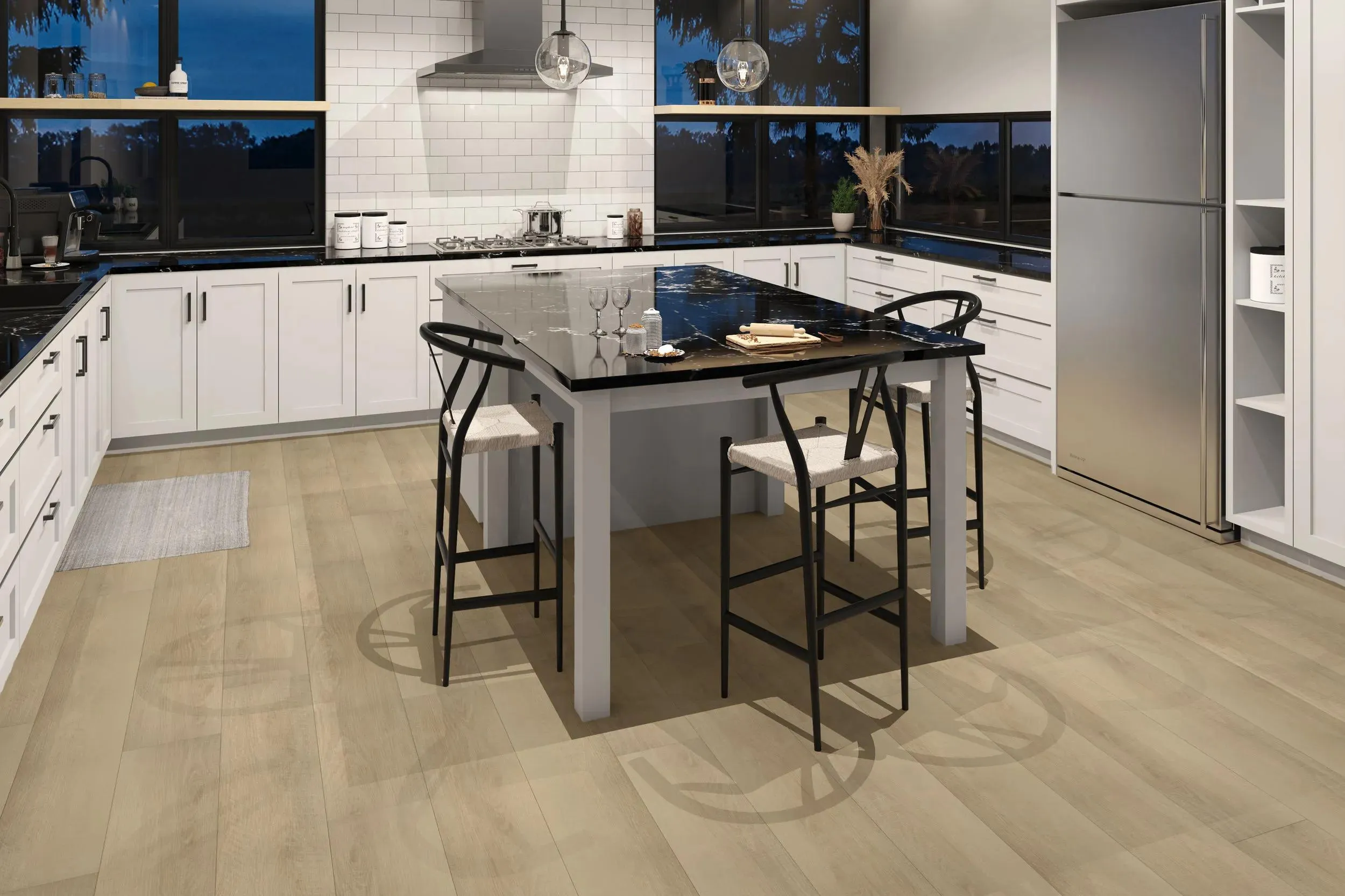 Chiseled Vinyl Plank Flooring (FVCUPLACHD - Taiga)