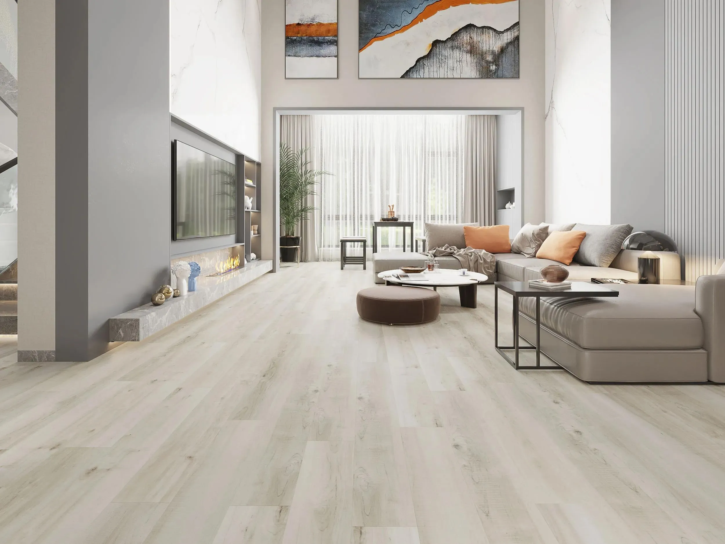 Taiga Stonewear Bisque Vinyl Plank Flooring (FVSWPBSQ - Taiga)