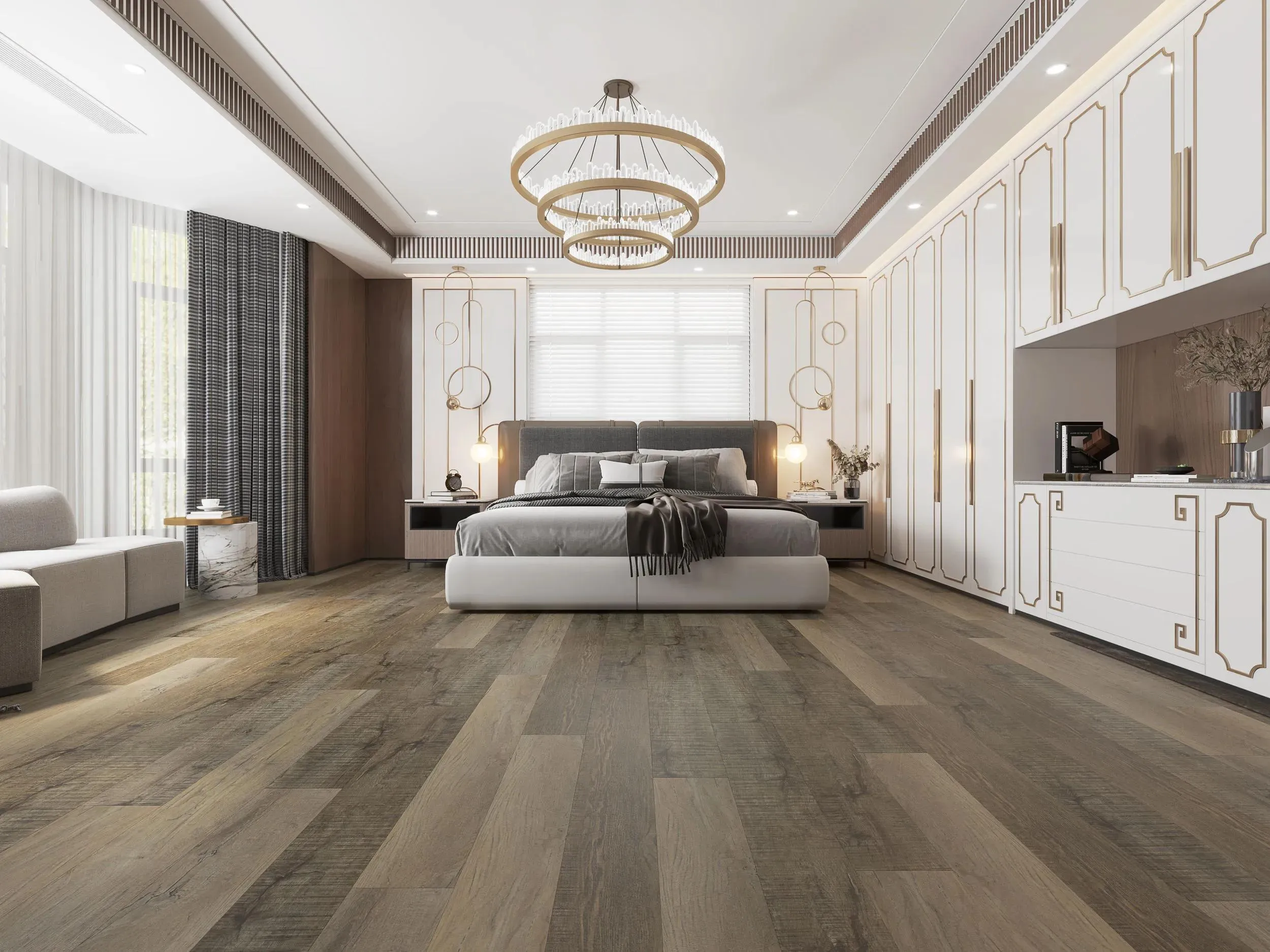 Taiga Stonewear Leather Vinyl Plank Flooring (FVSWPLEA - Taiga)
