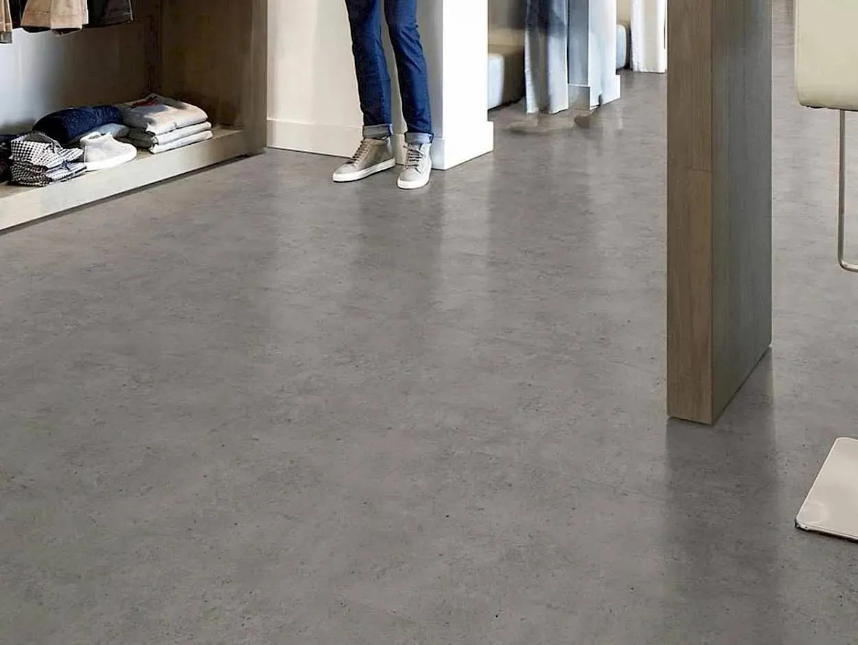Sarlon Cement Medium Grey - 2.6mm Vinyl Sheet (SACE423572 - Forbo)