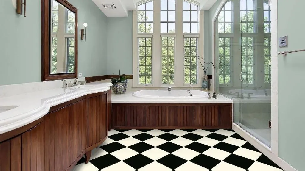 Black/White 12' - 2.45mm Vinyl Sheet (B3130 - Armstrong)