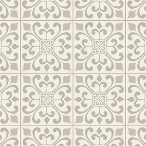 Amador Medallion Creme 12' - 1mm Vinyl Sheet (G7446 - Armstrong) | Floors & Baths Pro's