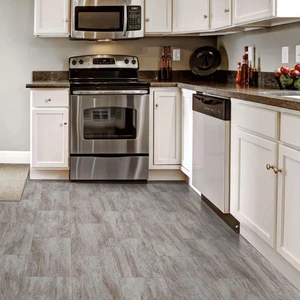 Image 2 of Atlas Marble Grey 12' - 1.3mm Vinyl Sheet (220003072 - Tarkett) sold at Floors & Baths Pro's