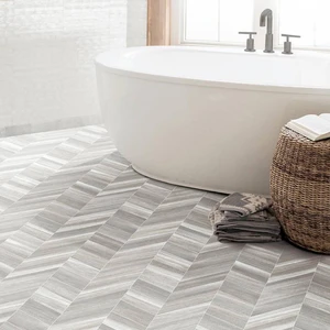 Image 2 of Chevron Cappuccino 12' - 2.5mm Vinyl Sheet (14561 - Tarkett) sold at Floors & Baths Pro's
