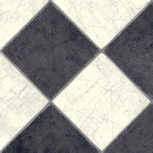 French Marble Black & White 12' - 3mm Vinyl Sheet (38041 - Tarkett)