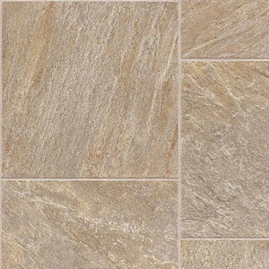  2" Quartzite Tile Brown 12' - 3mm Vinyl Sheet (38193 - Tarkett) 