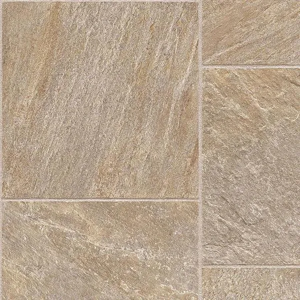 Quartzite Tile Brown 12' - 3mm Vinyl Sheet (38193 - Tarkett)
