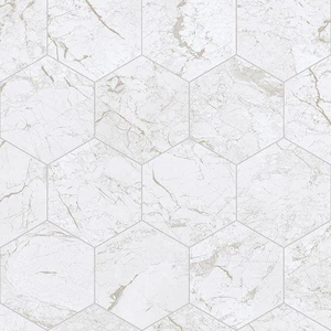 Nero Hex White 12' - 2mm Vinyl Sheet (220317131 - Tarkett) | Floors & Baths Pro's