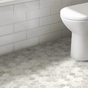 Image 2 of Nero Hex White 12' - 2mm Vinyl Sheet (220317131 - Tarkett) sold at Floors & Baths Pro's