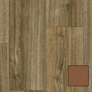  Custom Pro, 4" Acczent Wood S13-104-E1Oak Nature Brown 6-1/2' x 2mm Vinyl Sheet (25029009- Tarkett) 