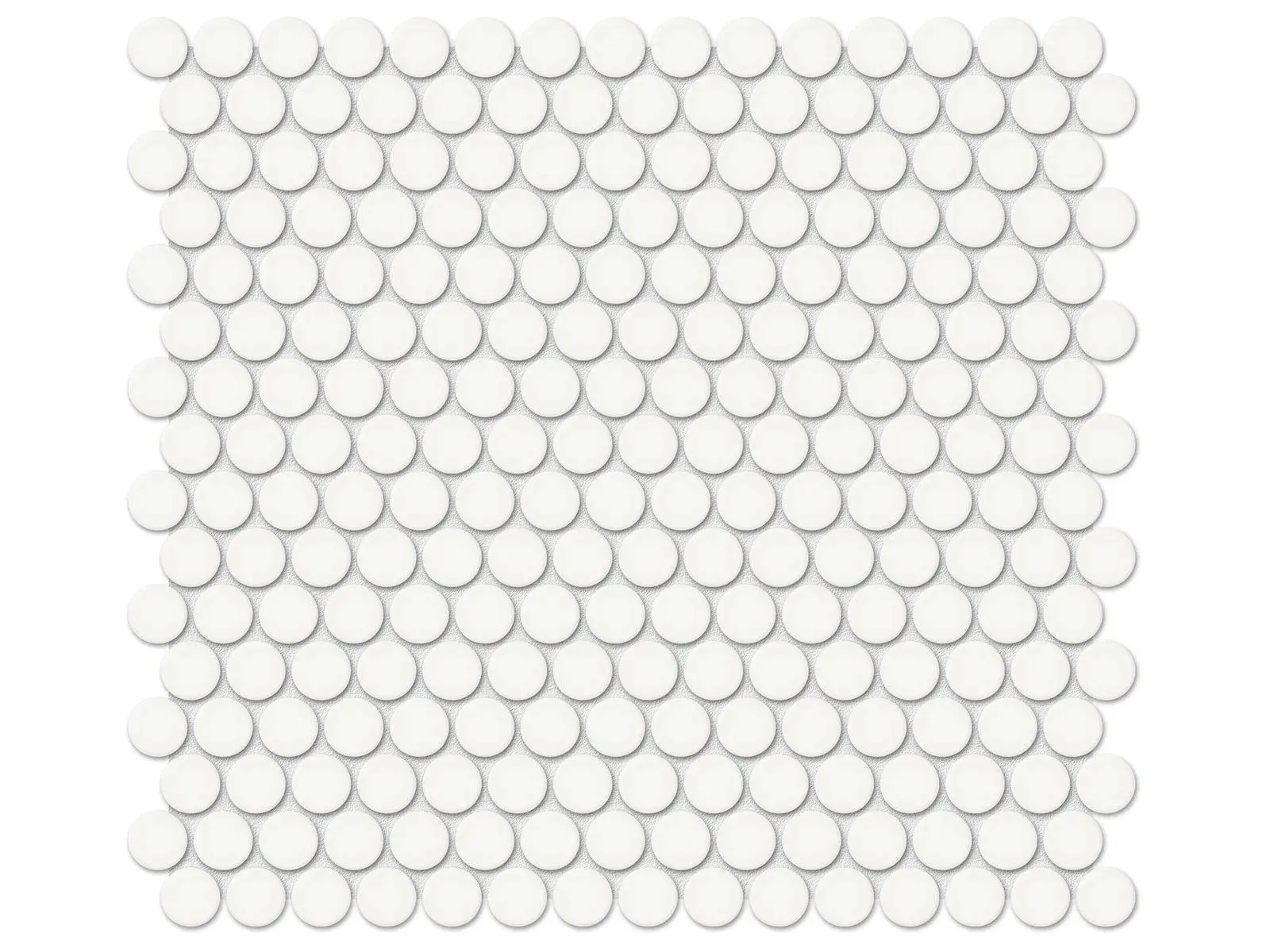 Soho Canvas White Matte 11" x 12" 4501-0435-0 Anatolia Circle Mosaic Tiles