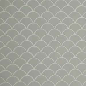 Image 3 of Retro Gray-Light Glossy 10" x 13" SMOT-PT-RETGRA-SCALOP MSI Surfaces Other Mosaic Tiles sold at Floors & Baths Pro's