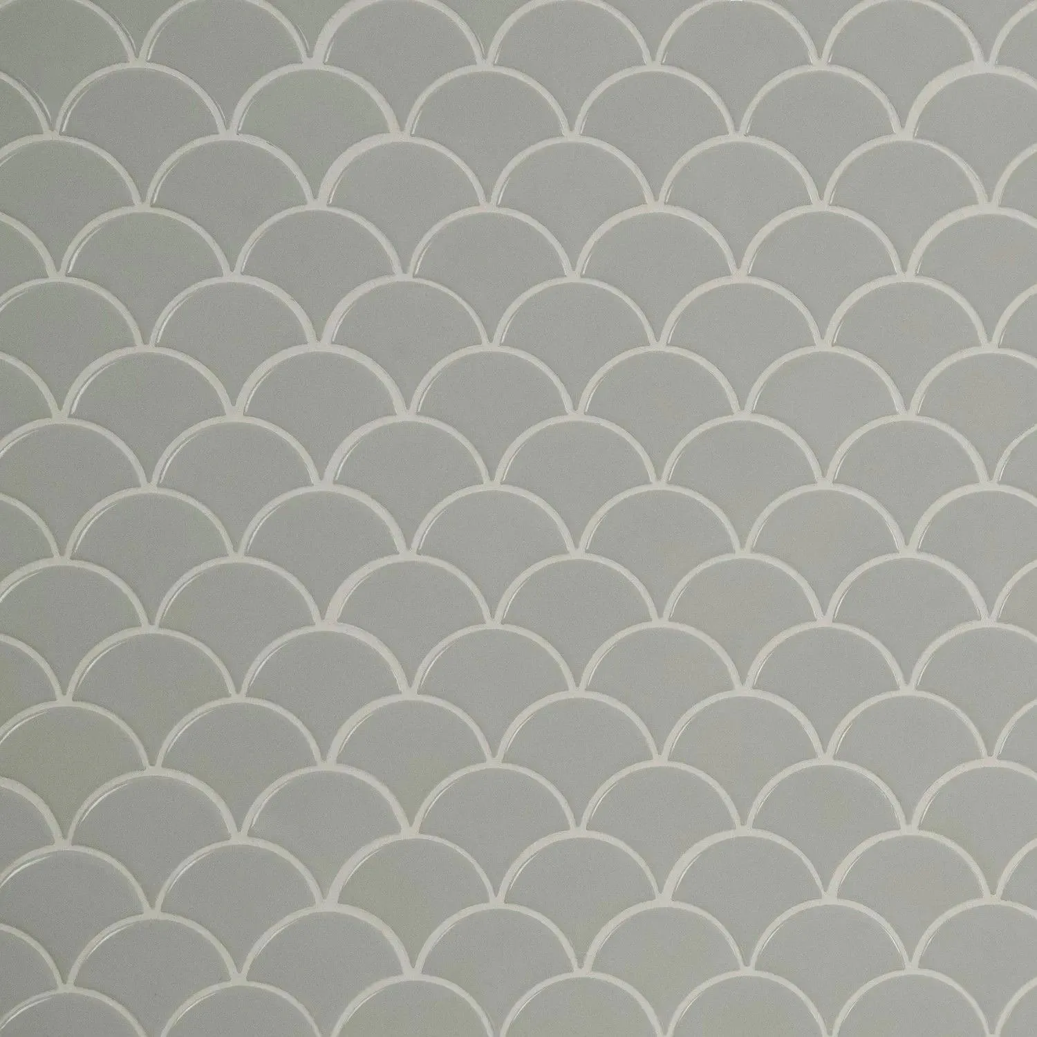 Retro Gray-Light Glossy 10" x 13" SMOT-PT-RETGRA-SCALOP MSI Surfaces Other Mosaic Tiles