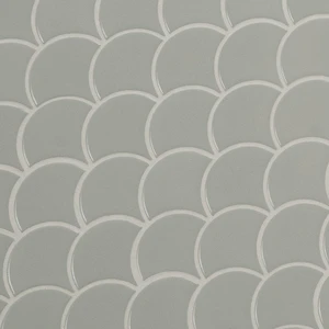 Image 4 of Retro Gray-Light Glossy 10" x 13" SMOT-PT-RETGRA-SCALOP MSI Surfaces Other Mosaic Tiles sold at Floors & Baths Pro's