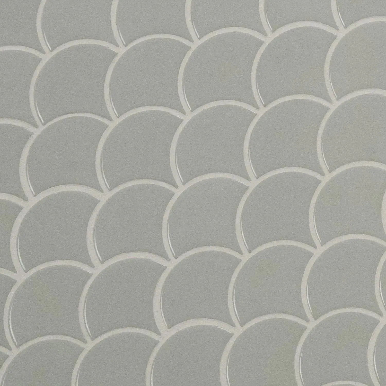 Retro Gray-Light Glossy 10" x 13" SMOT-PT-RETGRA-SCALOP MSI Surfaces Other Mosaic Tiles