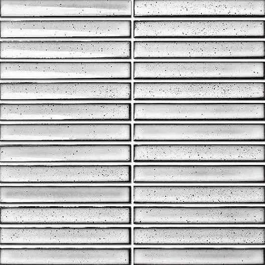 Concave Border Pottery White Glossy 12" x 12" BHTH01036 Centura Square Mosaic Tiles