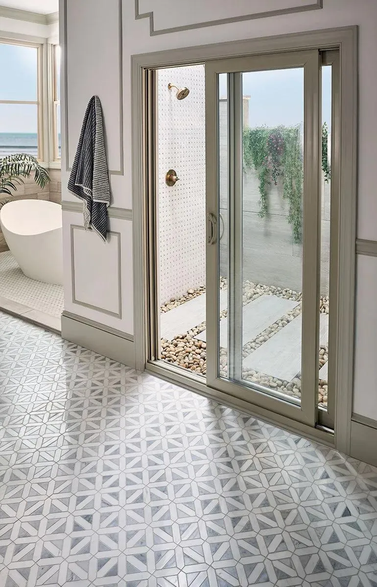 Bianco Dolomite White-Cool Polished 12-1/2" x 12-1/2" SMOT-BIANDOL-DOTP MSI Surfaces Square Mosaic Tiles