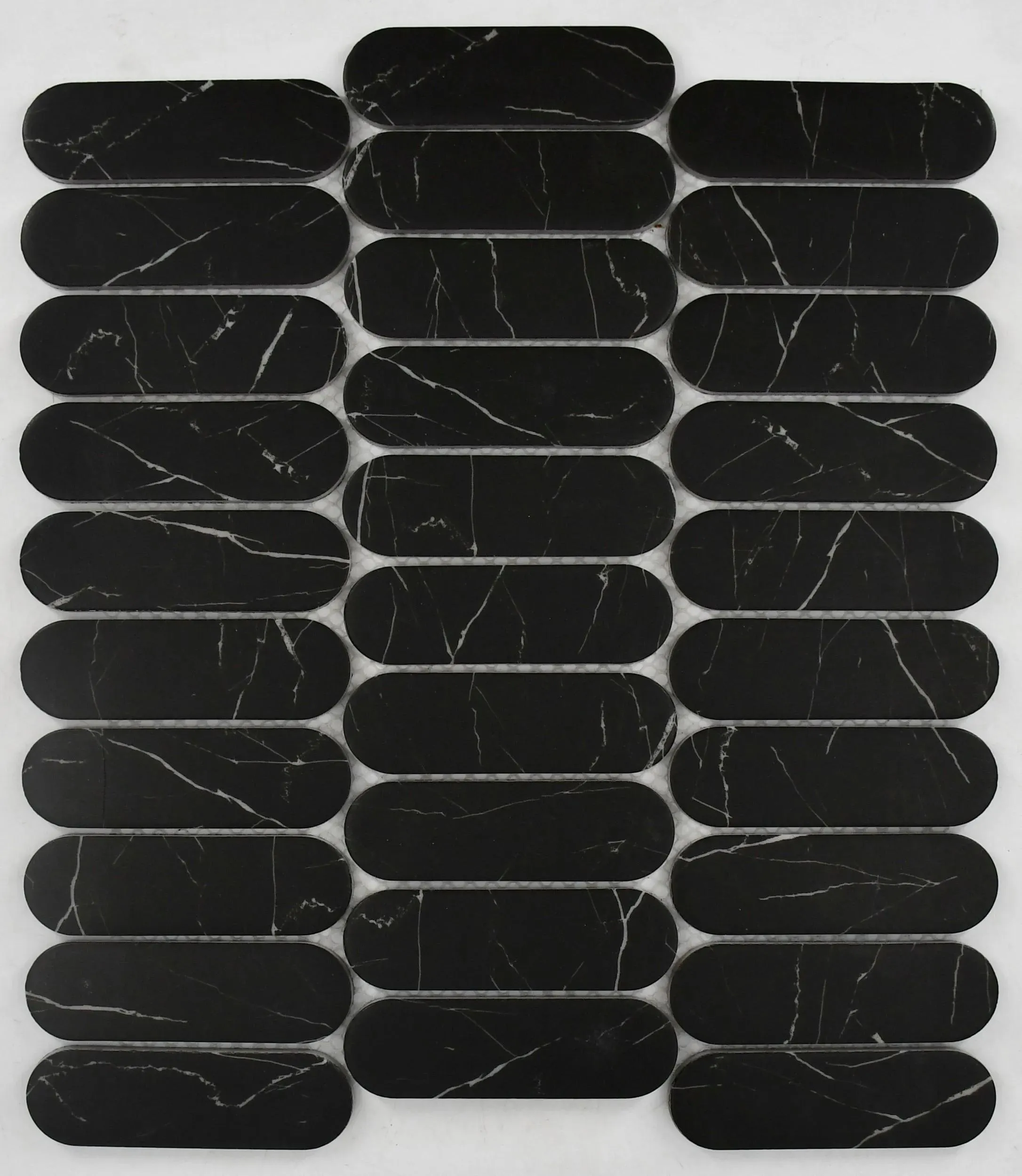 Moda Marquina Matte 12" x 12" MODMARCAPSMOS0104M Italbec Italbec Circle Mosaic Tiles