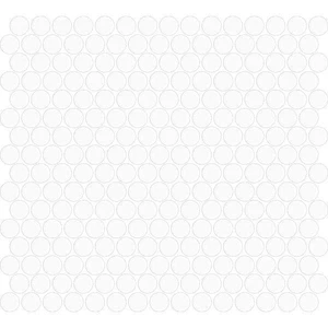  Conquest Penny Round White Matte 12" x 12" MCP501 Centura Circle Mosaic Tiles 