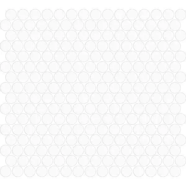 Penny Round White Matte 12" x 12" MCP501 Centura Circle Mosaic Tiles