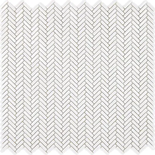 Pan Dan Ecru Glossy / Matte 12" x 12" HEECRU Centura Rectangle Mosaic Tiles