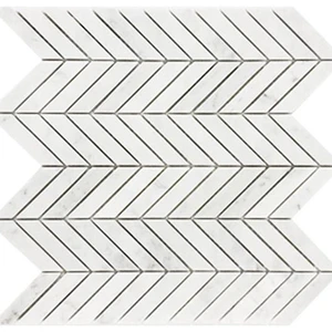  Miki Chevron Miki Chevron Bianco Carrara Matte 12" x 12" (9.2 sqft/box) S93HONN Centura Hexagon Mosaic Tiles 