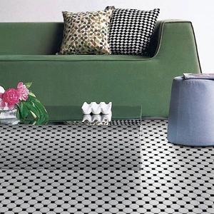 Image 3 of Basic Hexagon/Octagon Octagon Black and White Satin 12" x 12" HXY010004 Centura Other Mosaic Tiles sold at Floors & Baths Pro's