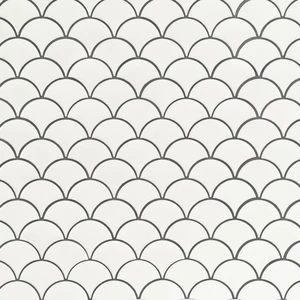 Image 3 of Retro Scallop White-Cool Glossy 10" x 13" SMOT-PT-RETBIA-SCALOP MSI Surfaces Other Mosaic Tiles sold at Floors & Baths Pro's