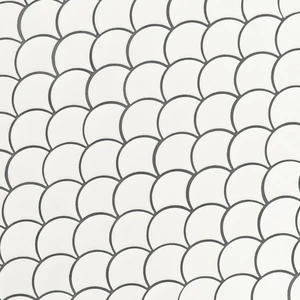 Image 4 of Retro Scallop White-Cool Glossy 10" x 13" SMOT-PT-RETBIA-SCALOP MSI Surfaces Other Mosaic Tiles sold at Floors & Baths Pro's