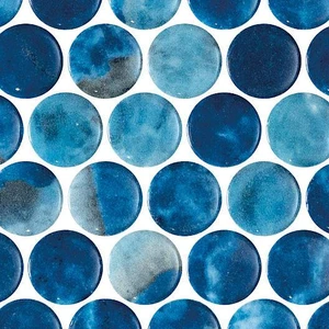 Image 2 of Penny Vanguard Saona Glossy 12" x 12" PE2005156 Centura Circle Mosaic Tiles sold at Floors & Baths Pro's