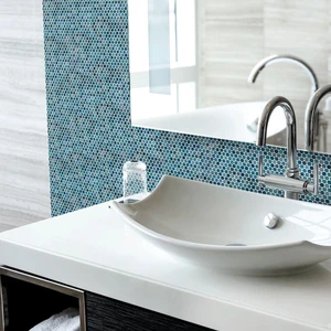 Image 3 of Penny Vanguard Saona Glossy 12" x 12" PE2005156 Centura Circle Mosaic Tiles sold at Floors & Baths Pro's