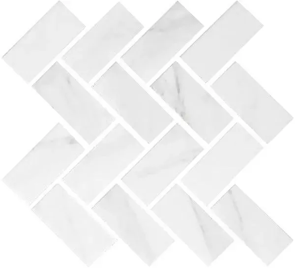 Miki - InkJet Mosaics Carrara White Matte 11" x 11" MEKWA1003 Centura Rectangle Mosaic Tiles