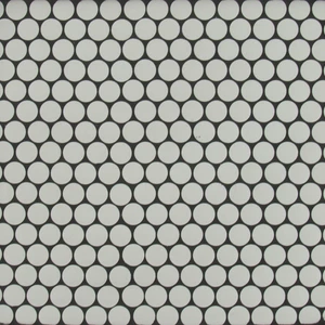Penny Round White-Cool Matte 11-1/2" x 11-1/2" SMOT-PT-PENRD-BIAM MSI Surfaces Circle Mosaic Tiles | Floors & Baths Pro's