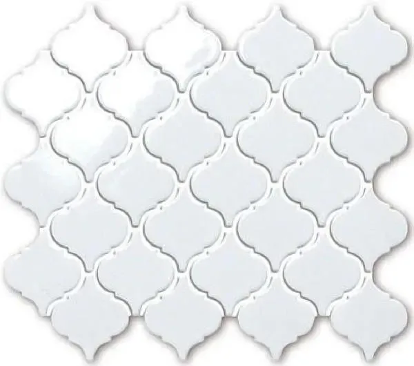 Small Lantern White Glossy 10" x 12" HWA6470 Centura Other Mosaic Tiles