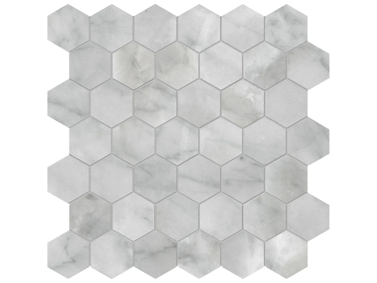 Plata Onyx Crystallo Matte 12" x 12" 4501-0416-0 Anatolia Hexagon Mosaic Tiles