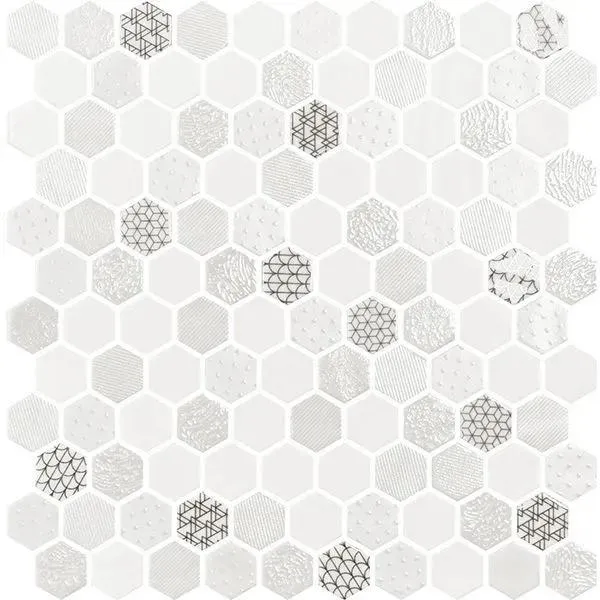 Boreal Hex Persei 12" x 12" 2003868 Centura Hexagon Mosaic Tiles