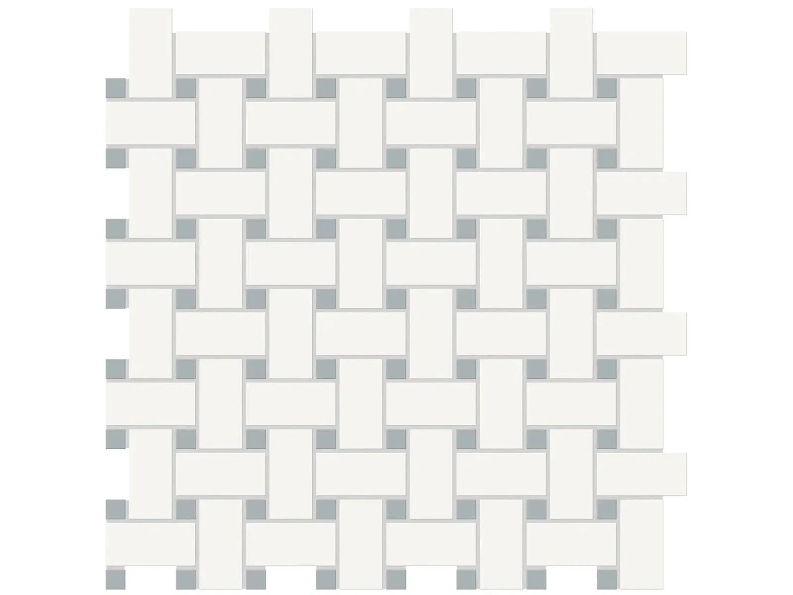 Soho Cloud Blue Matte 12" x 12" 4501-0472-0 Anatolia Basketweave Mosaic Tiles