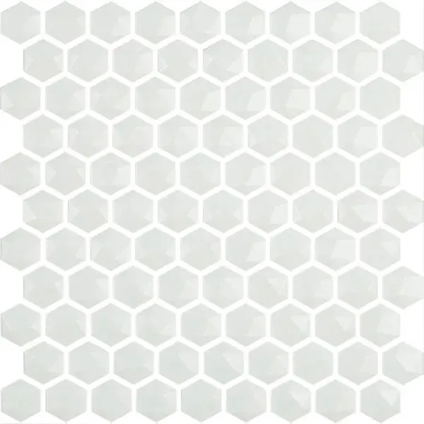 Edna Hexagon White Matte 12" x 12" HEX910D Centura Hexagon Mosaic Tiles