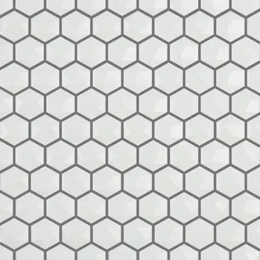 Edna Hexagon White Matte 12" x 12" HEX910D Centura Hexagon Mosaic Tiles