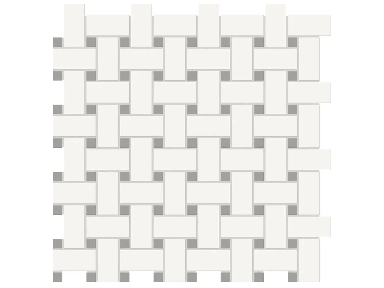 Soho Cement Chic Matte 12" x 12" 4501-0469-0 Anatolia Basketweave Mosaic Tiles