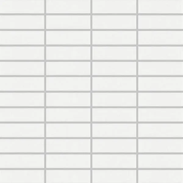 Basic White Rectangle Satin 12" x 12" MBM1301 Centura Square Mosaic Tiles