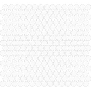 Penny Round White Glossy 12" x 12" MCP101 Centura Circle Mosaic Tiles | Floors & Baths Pro's