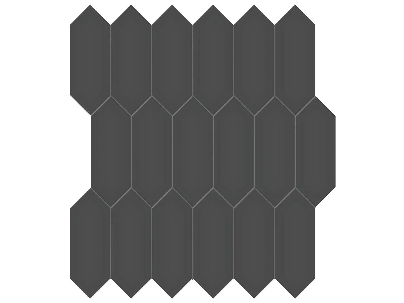 Soho Retro Black Matte 11" x 13" 4501-0493-0 Anatolia Hexagon Mosaic Tiles