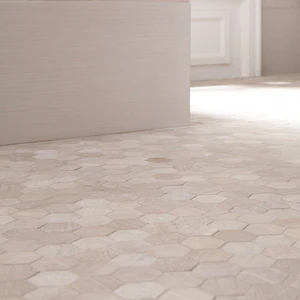 Image 2 of Hexagon Honeycomb Gray-Light Multi Finish 11-3/4" x 12" SMOT-HONCOM-2HEX MSI Surfaces Hexagon Mosaic Tiles sold at Floors & Baths Pro's
