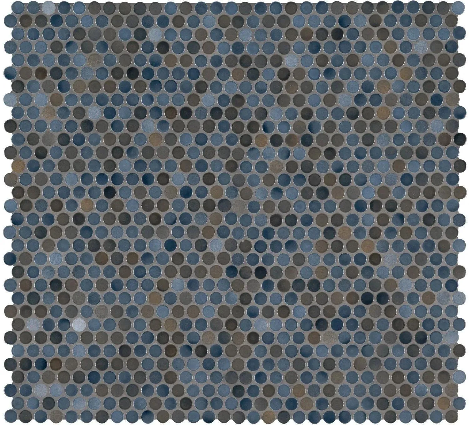 Penny Round Blue Hexagon Glossy 11-1/2" x 12-1/2" SMOT-PT-PENRD-AZUL MSI Surfaces Hexagon Mosaic Tiles