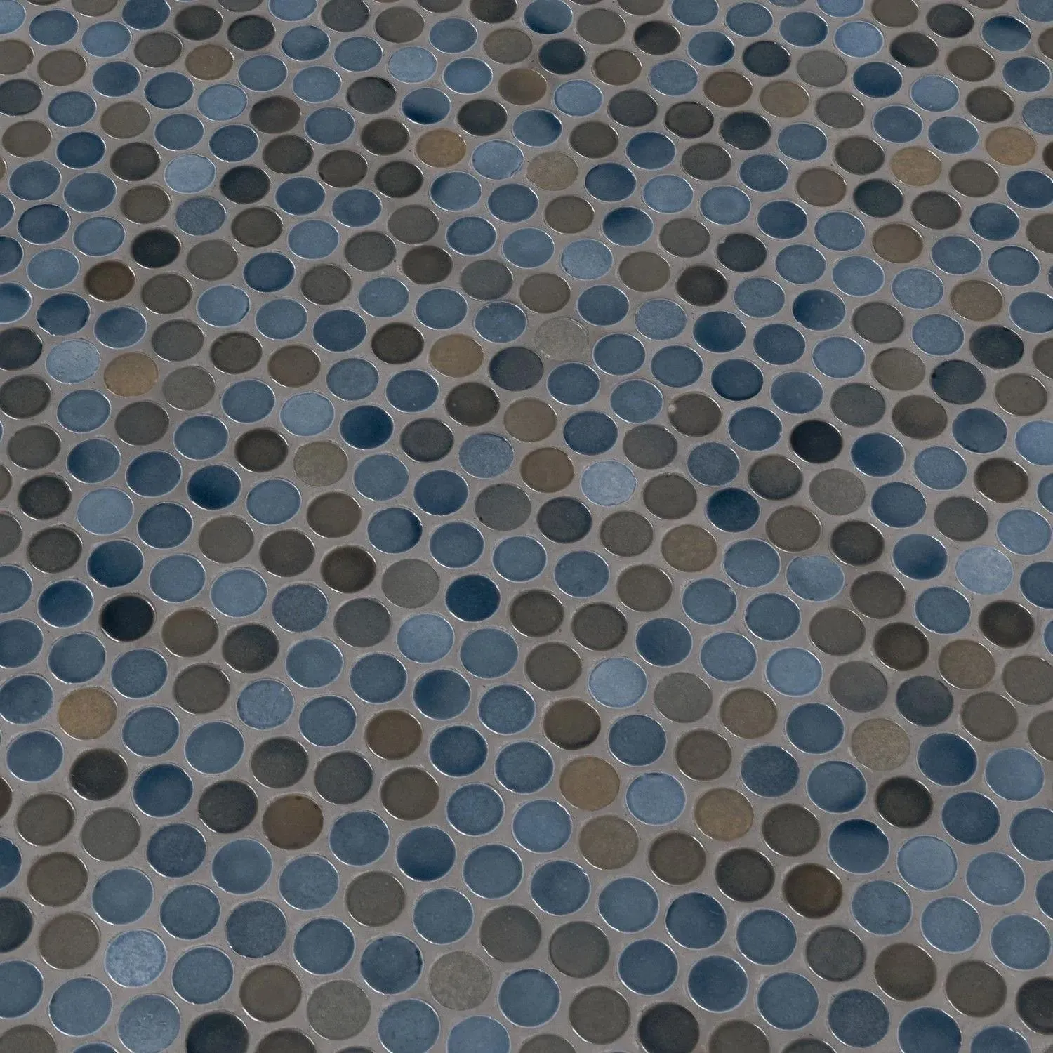 Penny Round Blue Hexagon Glossy 11-1/2" x 12-1/2" SMOT-PT-PENRD-AZUL MSI Surfaces Hexagon Mosaic Tiles